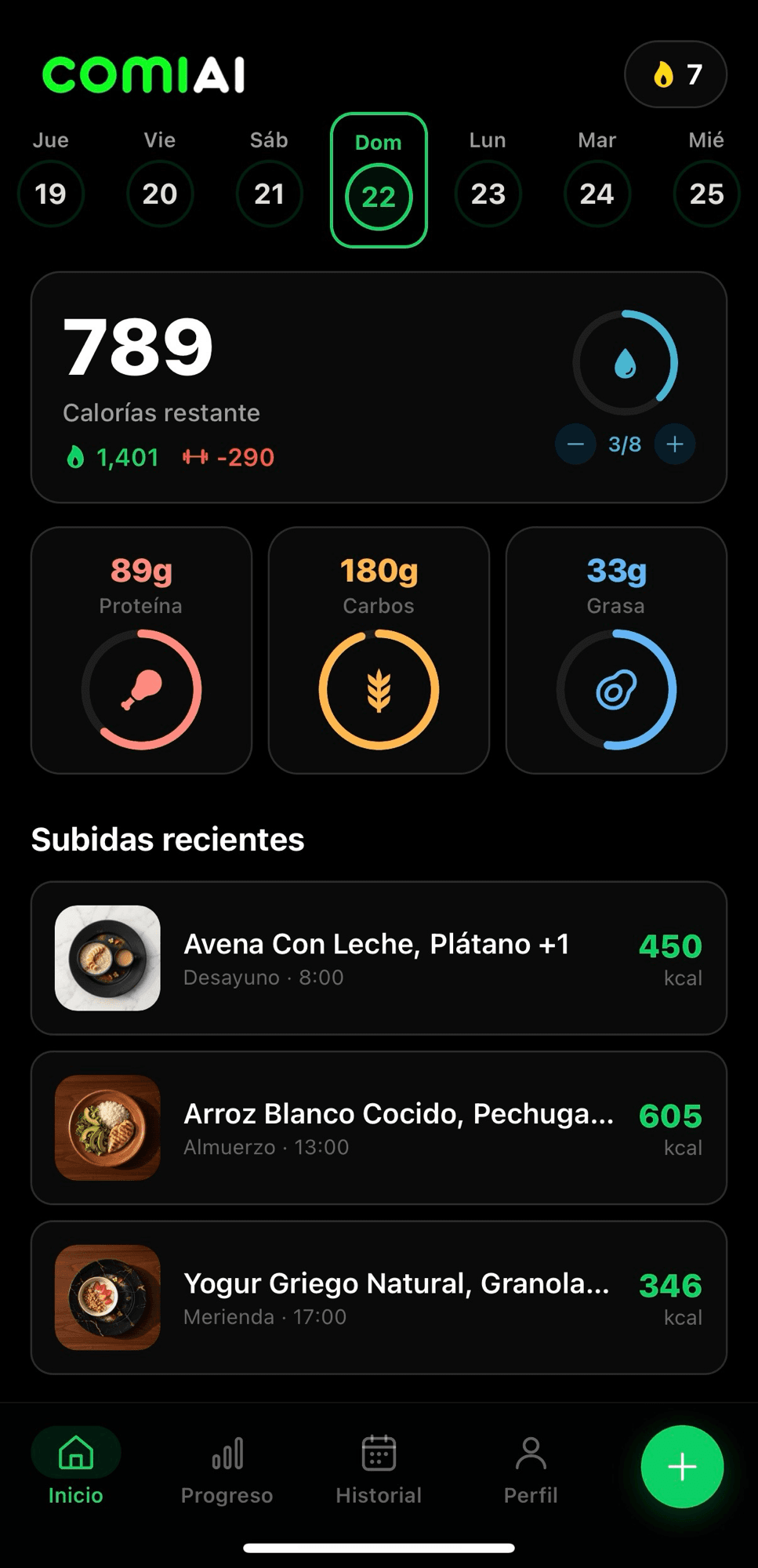 Comi AI dashboard screen