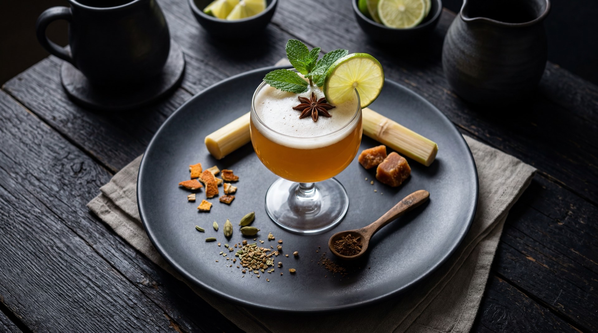 Aguardiente antioqueno sin azucar version ligera con rodaja de limon verde fresco en vaso de vidrio transparente