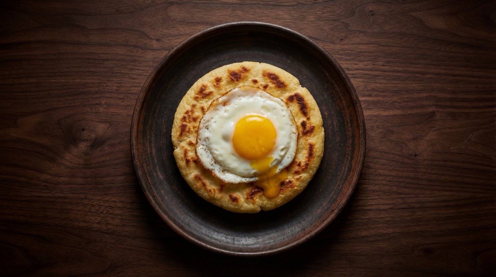 Arepa de huevo con menos aceite absorbido