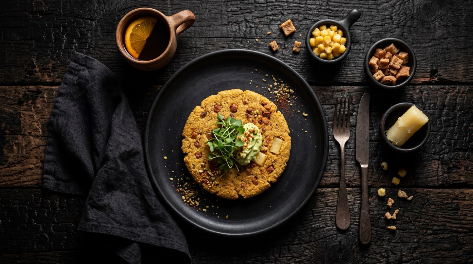 Arepa santandereana saludable con aguacate y queso campesino bajo en grasa