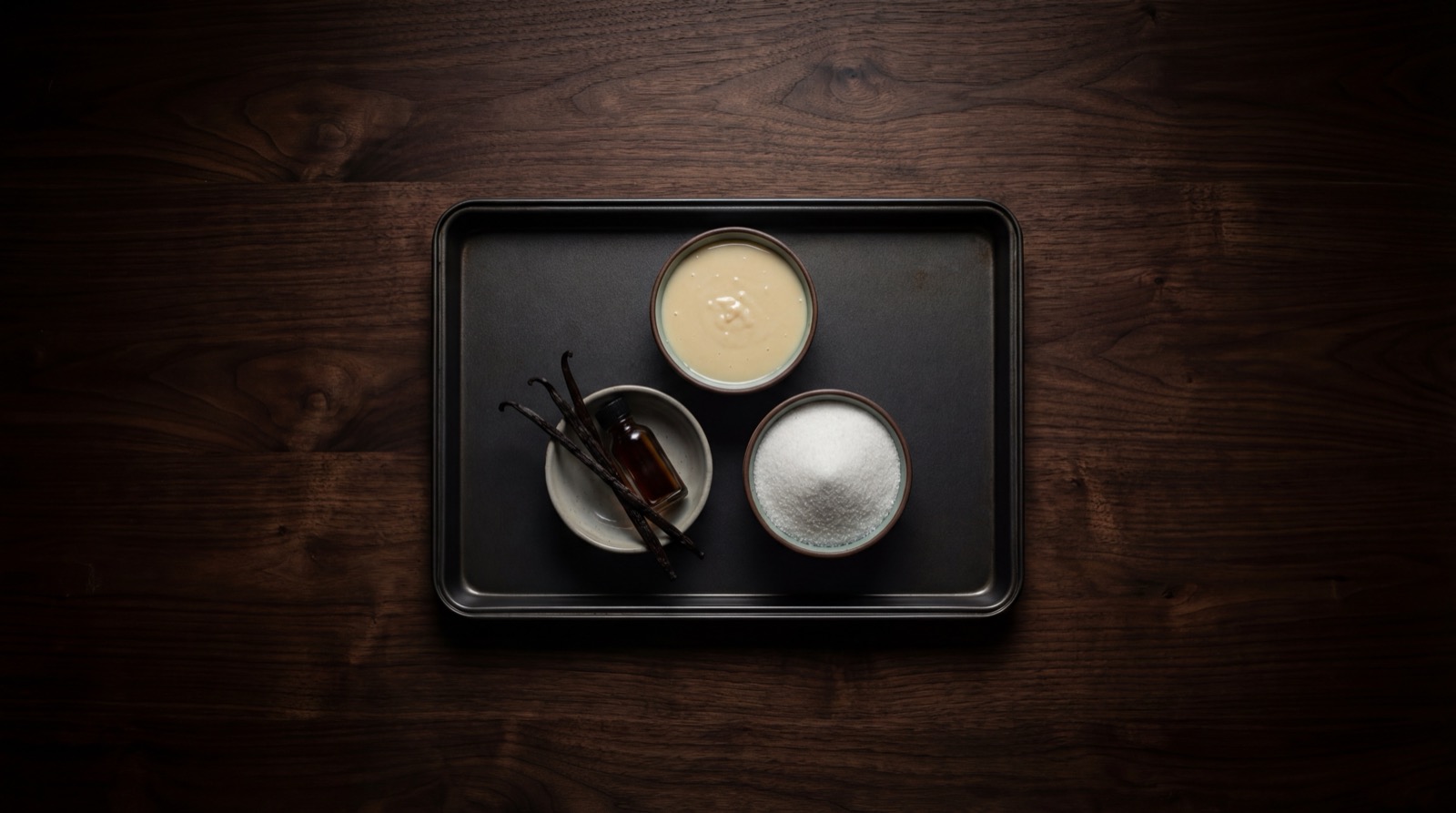 Ingredientes del arequipe: leche, azucar, bicarbonato y vainilla