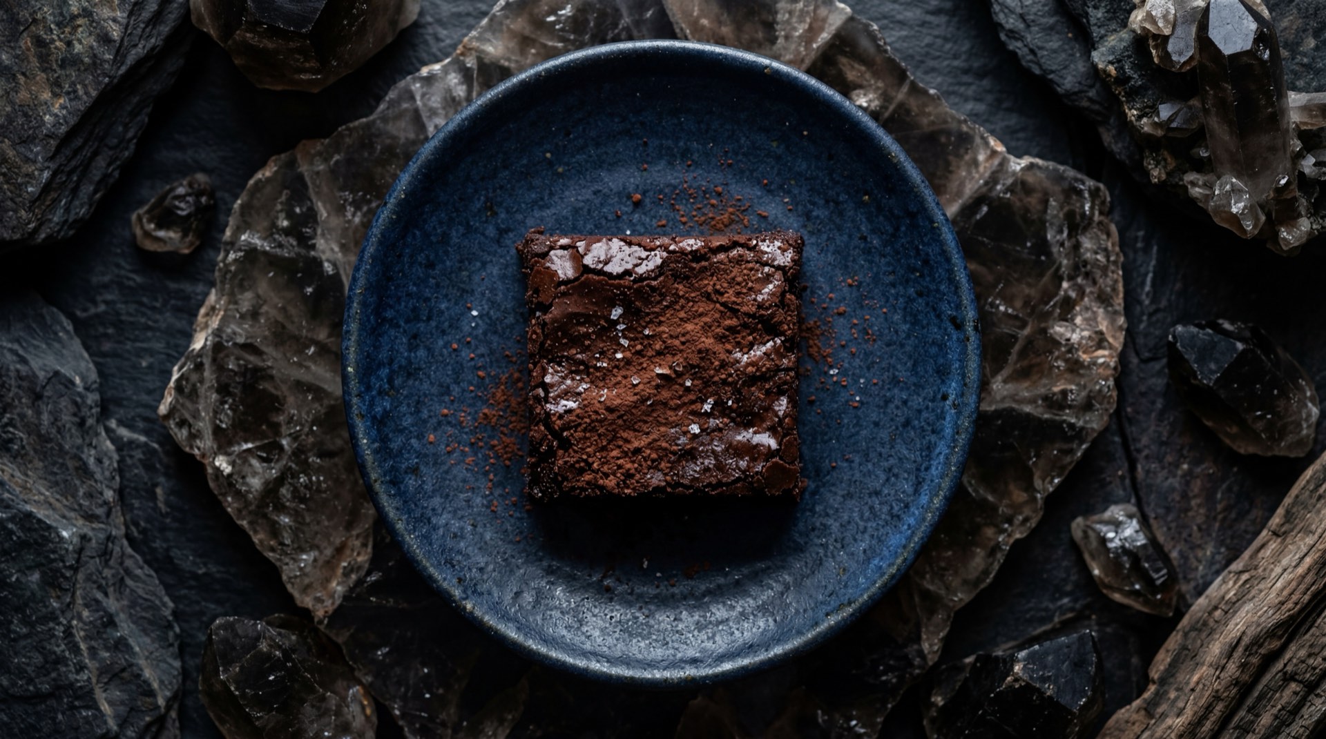 Alternativa saludable al Brownie Ramo: brownie casero de harina de almendra sin azucar con cacao puro, banano maduro y chips de chocolate oscuro al 85%