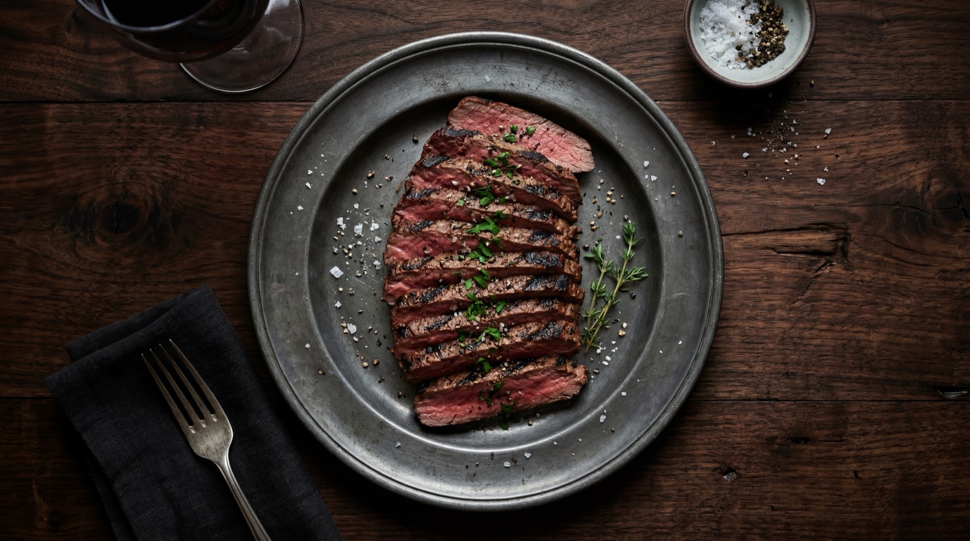 Lomo fino de res colombiano a la plancha sin grasa adicional con ensalada verde fresca y limon verde