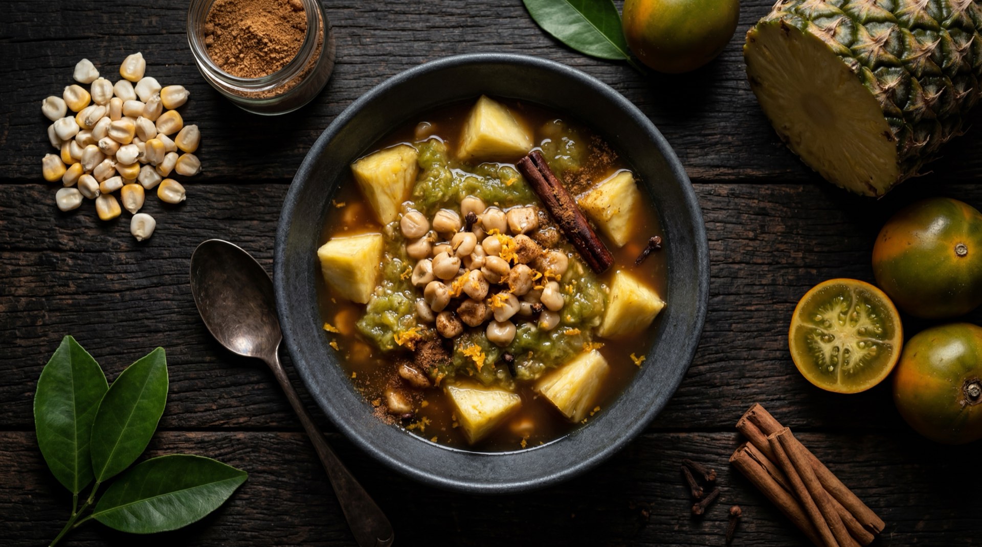 Champus saludable con menos panela y mas frutas frescas de lulo y pina