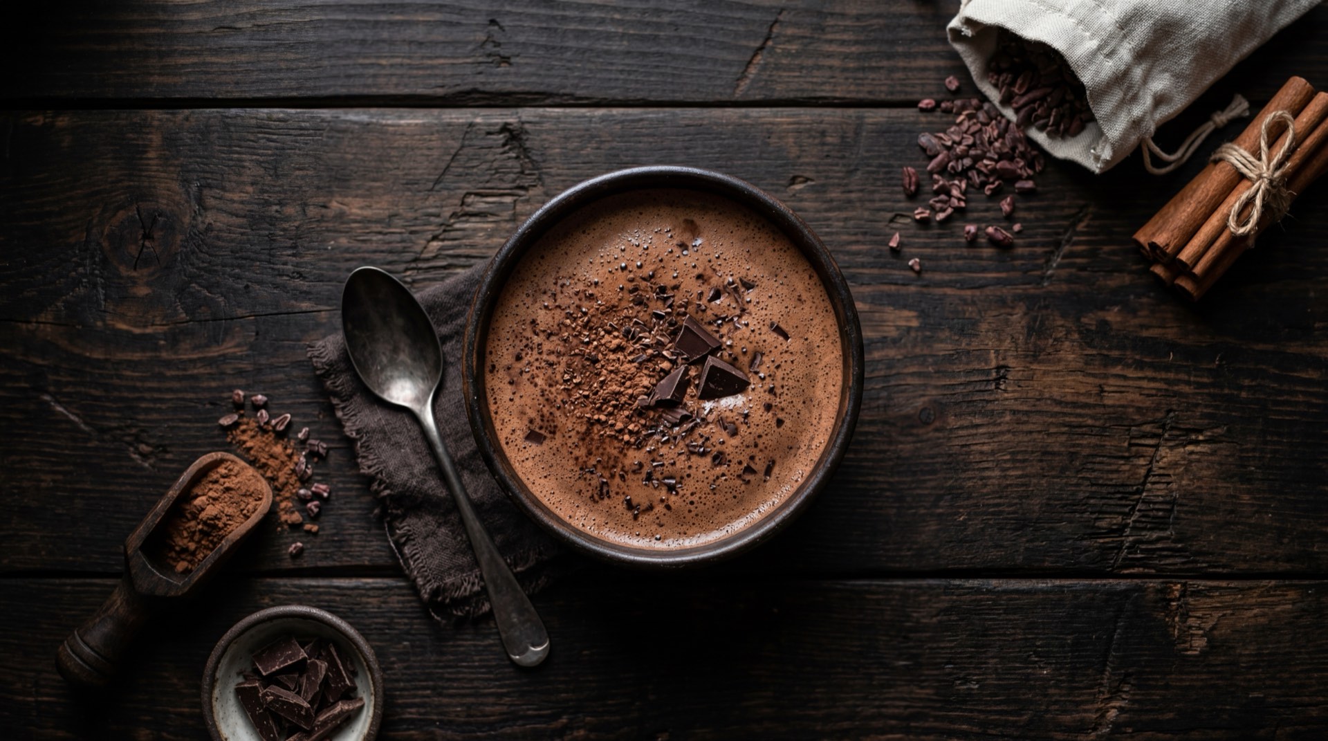 Version saludable de Chocolisto: cacao puro en polvo sin azucar mezclado con leche deslactosada y endulzado con stevia natural