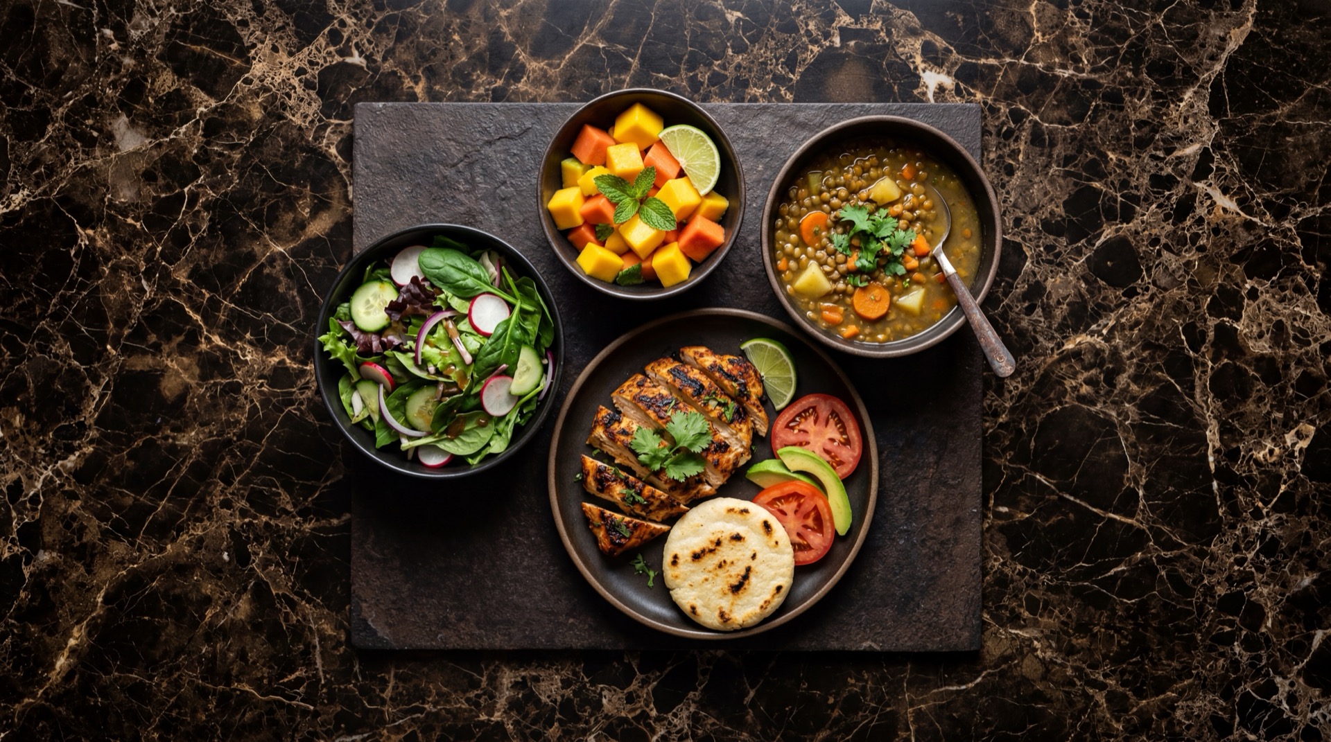 Comida colombiana saludable con menos calorias