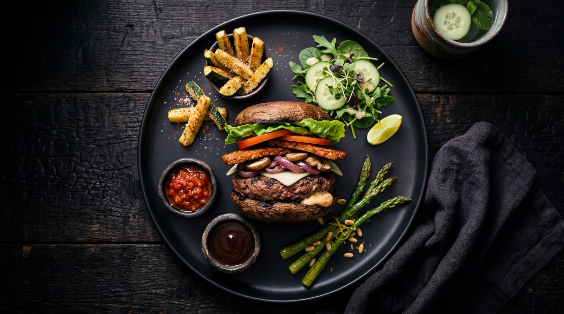Version saludable de la Todoterreno: hamburguesa con una sola carne a la parrilla, sin tocineta, con aguacate y lechuga fresca batavia extra