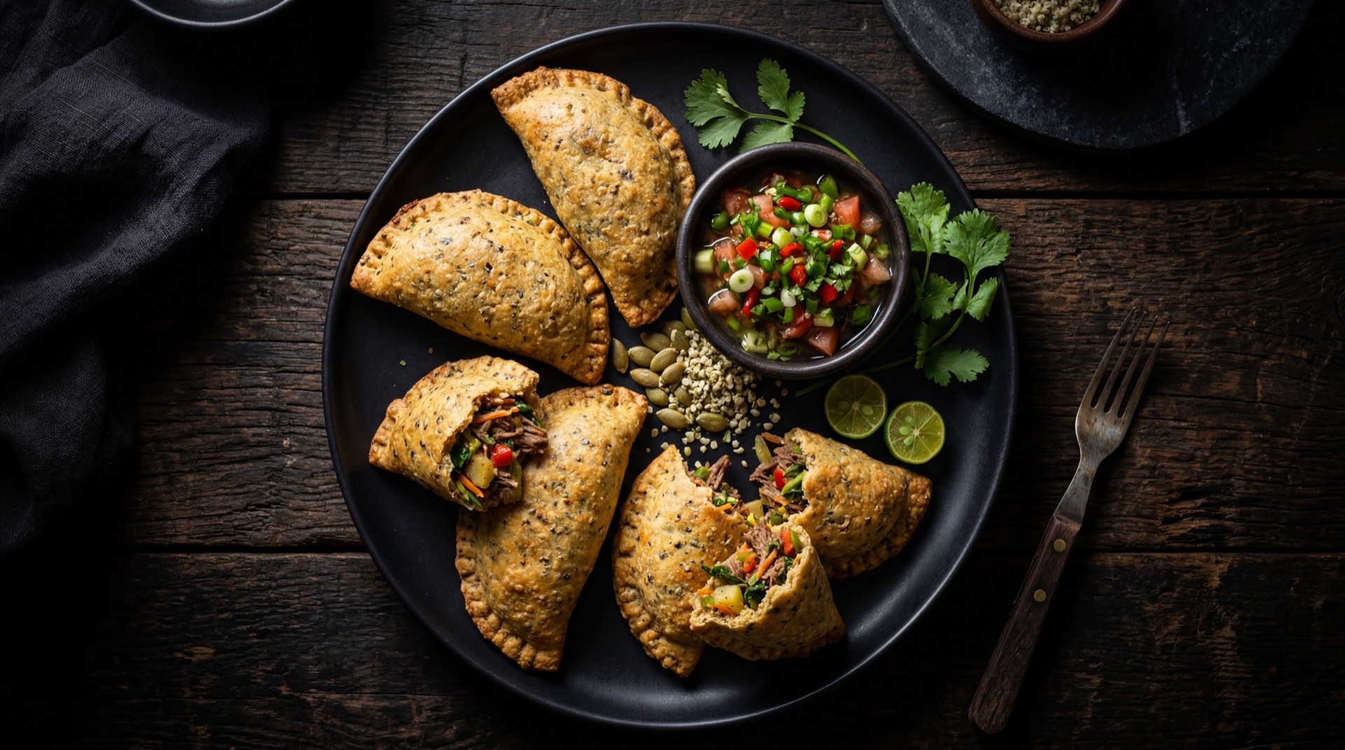 Empanadas Vallunnas vallunos al horno con queso bajo en grasa, version saludable sin fritura profunda