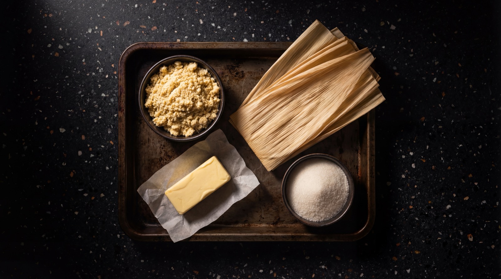 Ingredientes de los envueltos: maiz tierno, mantequilla, queso, azucar y hojas de mazorca