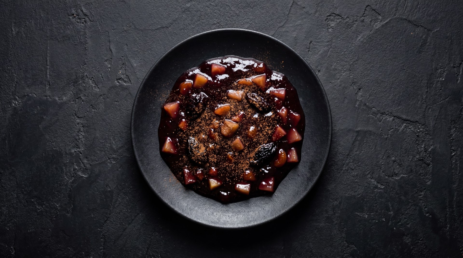 Mazamorra morada peruana version saludable sin azucar anadida endulzada con stevia y mas frutas frescas