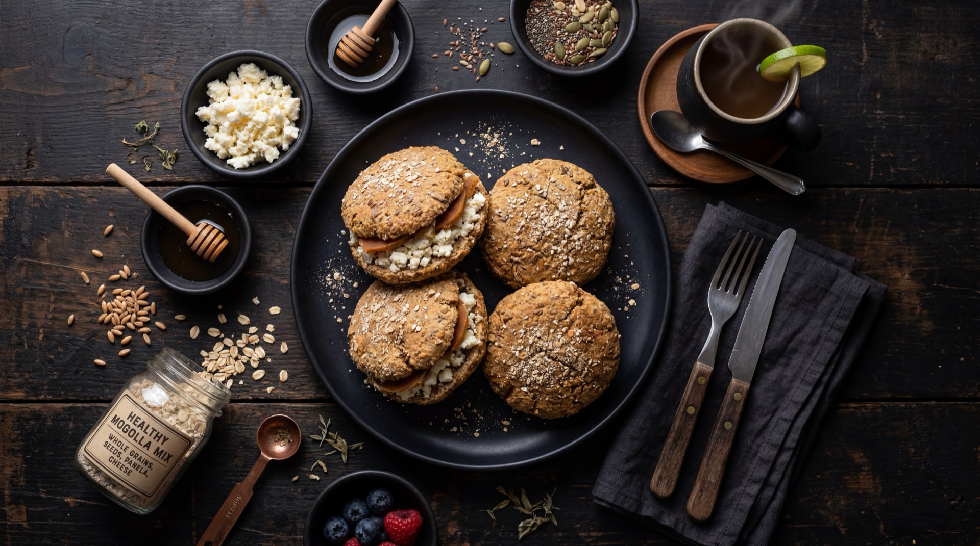 Mogolla boyacense integral con harina de trigo integral, version saludable mas alta en fibra