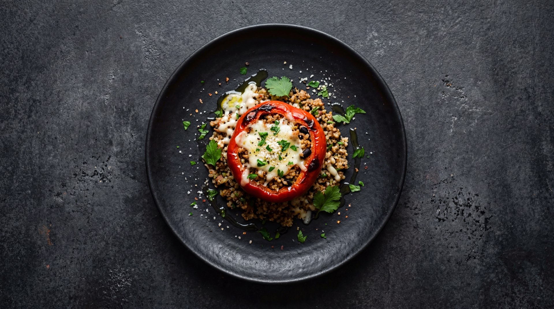Rocoto relleno arequipeno version saludable con relleno de pechuga de pollo molida y quinua en vez de carne de res