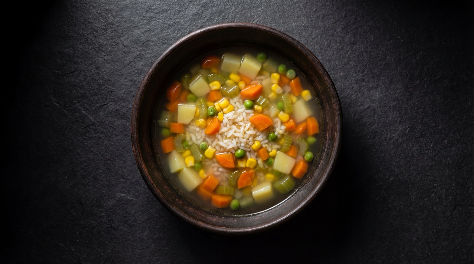 Version saludable de sopa de arroz